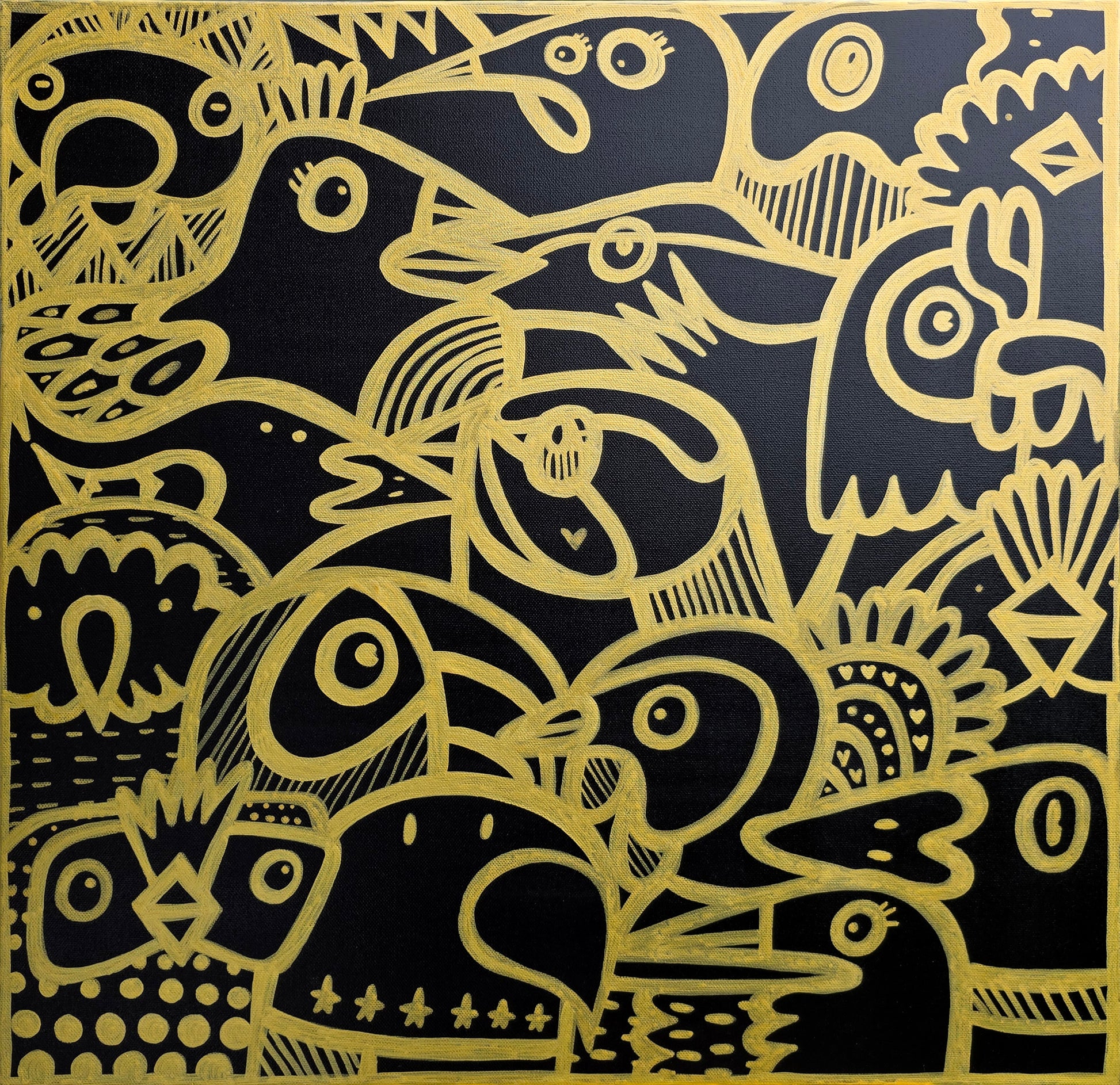 Gold Birds - Original Painting
