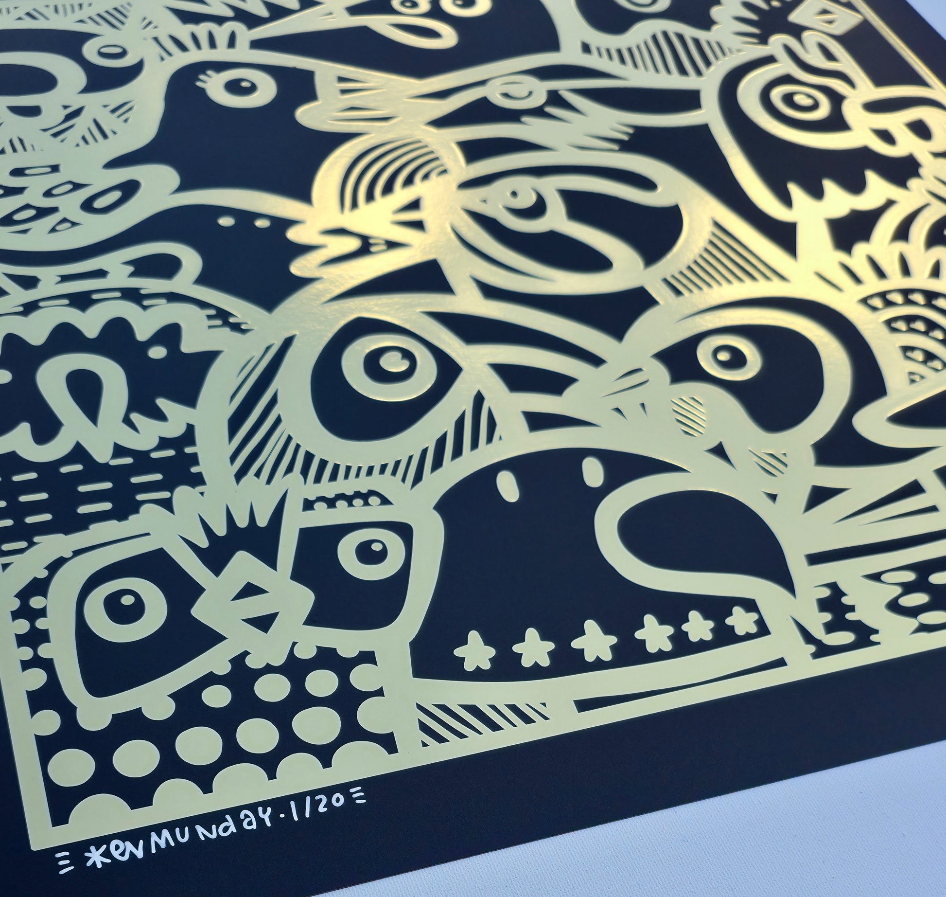Gold Birds - Gold Foil Art Print