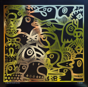 Gold Birds - Gold Foil Art Print