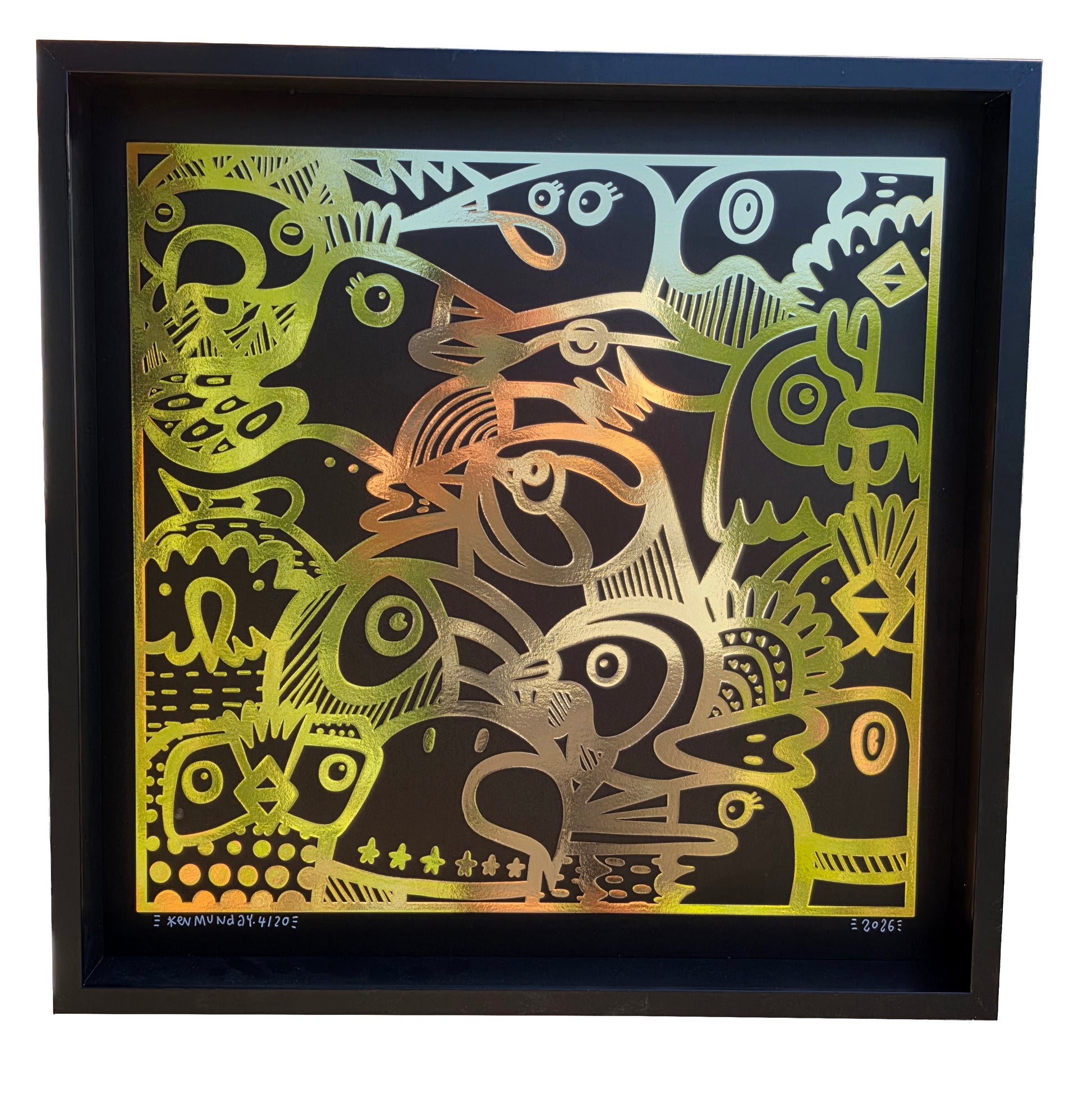 Gold Birds - Gold Foil Art Print