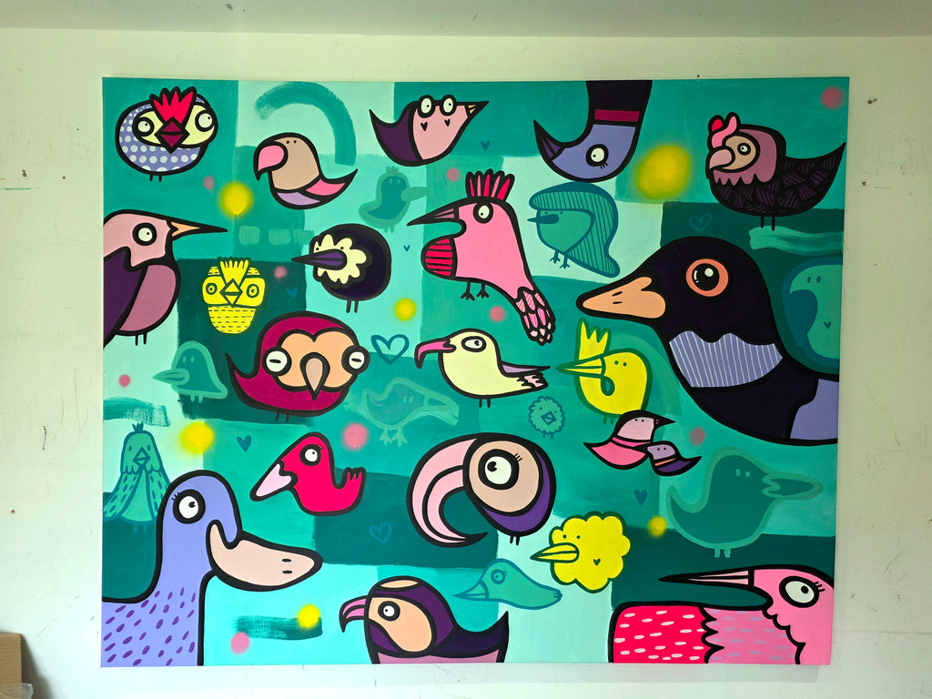 Harmonious Birds - Original Painting
