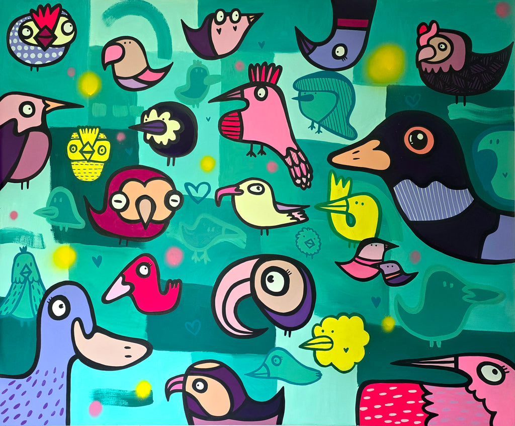 Harmonious Birds - Original Painting