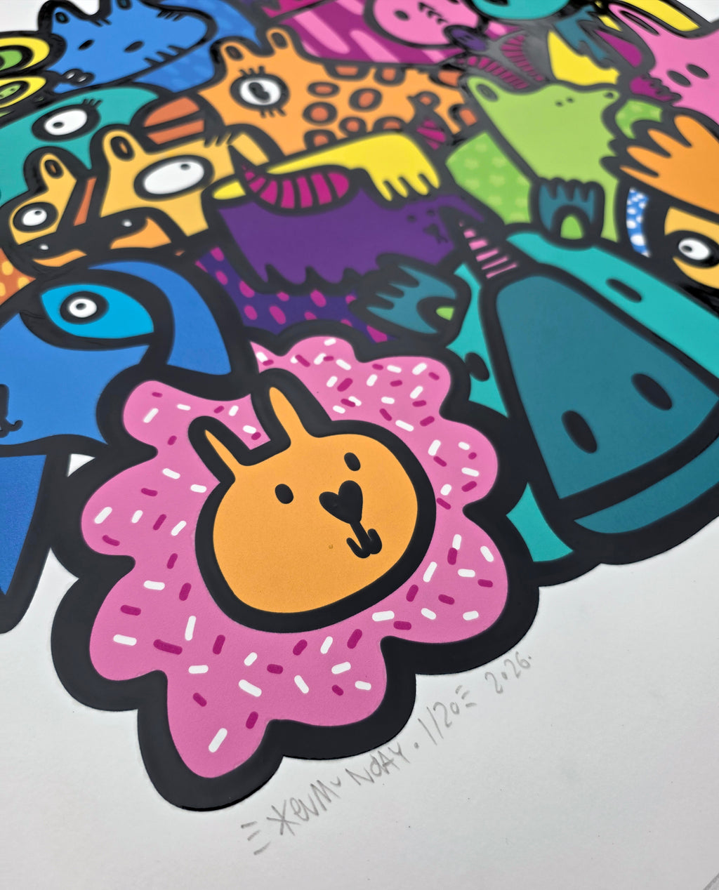 All the Animals - Textured Giclee Print