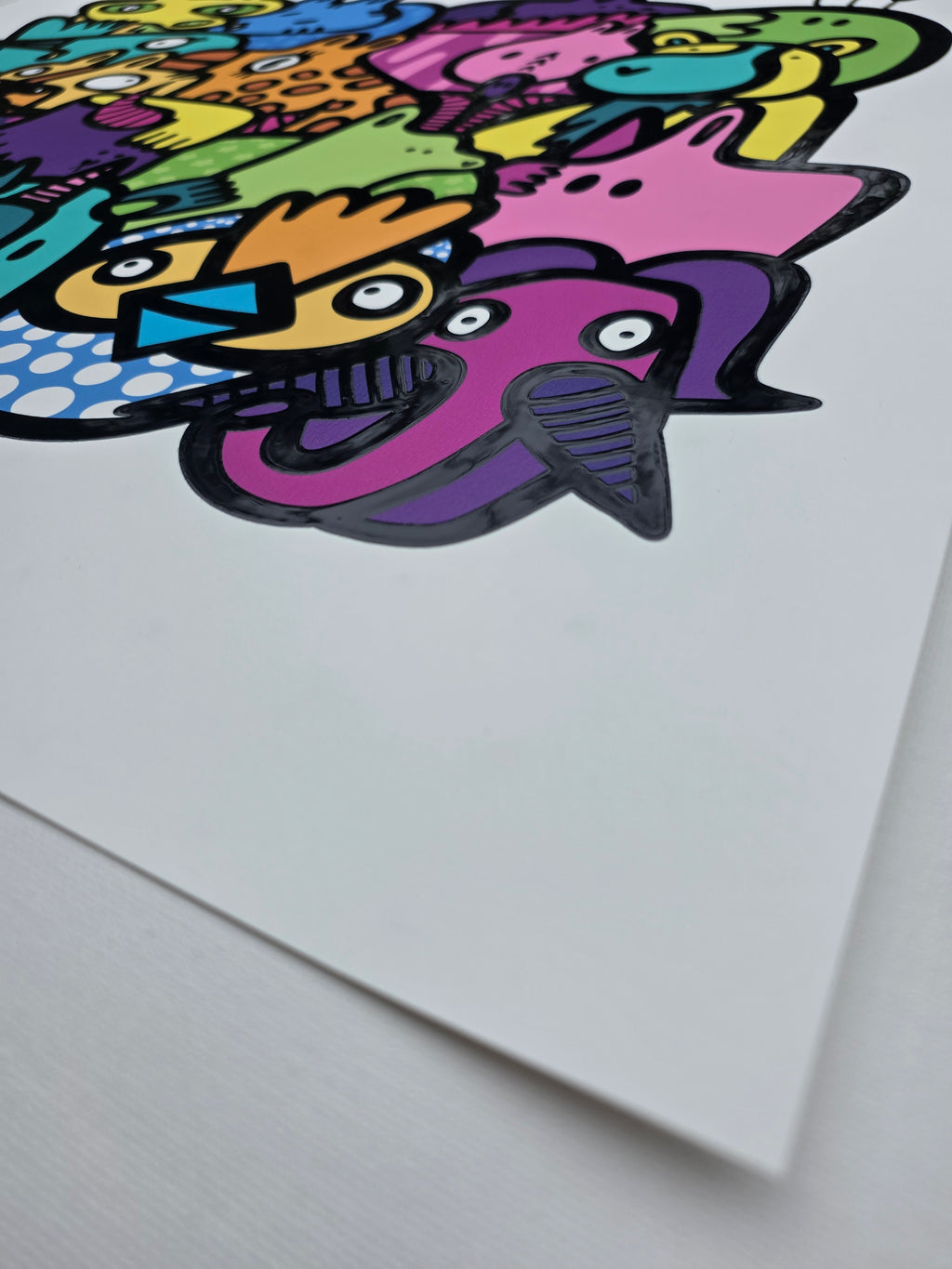 All the Animals - Textured Giclee Print