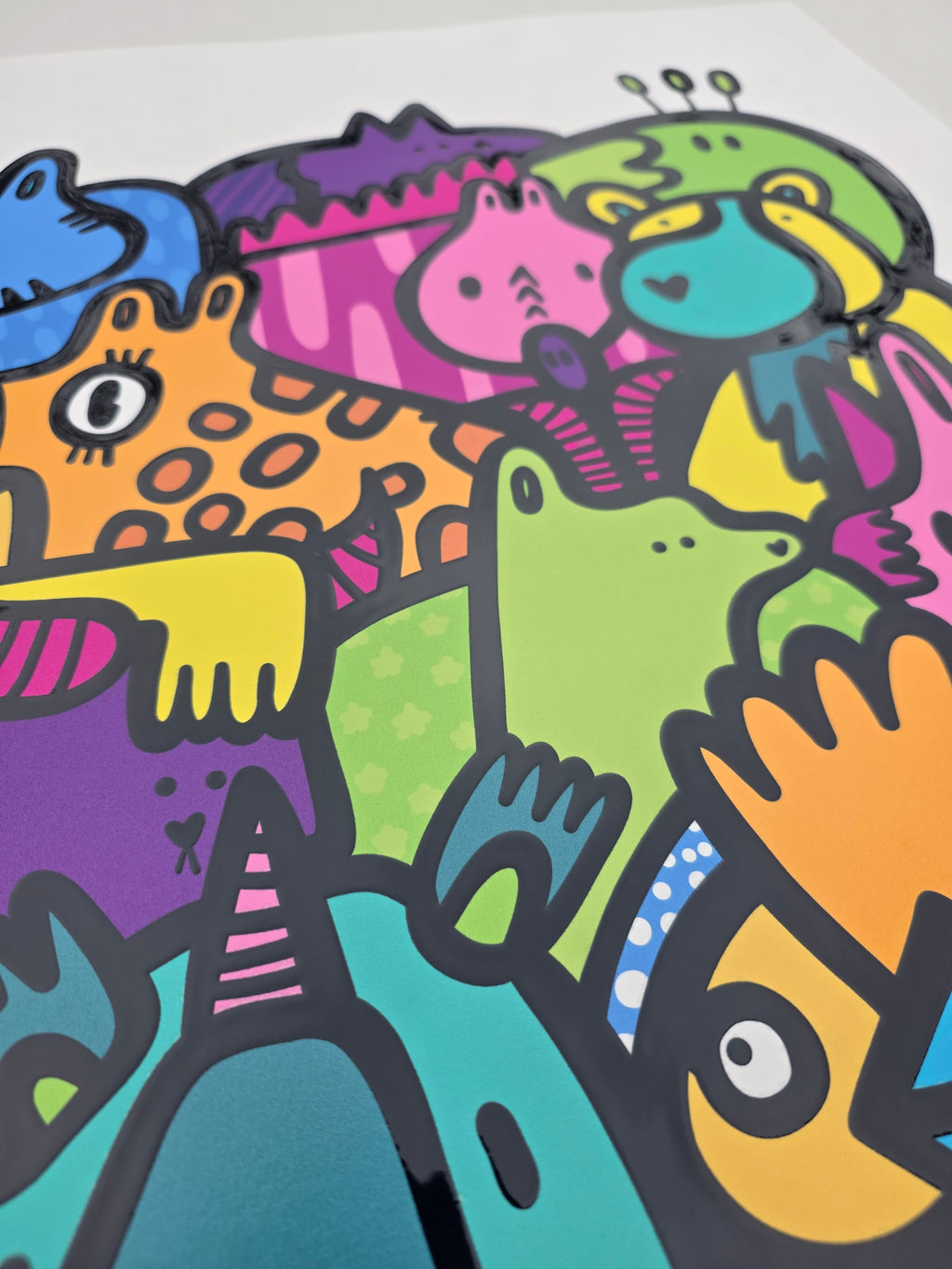 All the Animals - Textured Giclee Print
