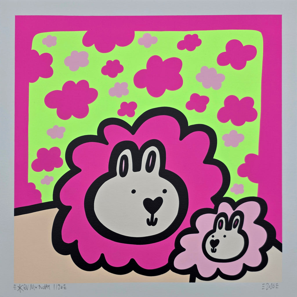 Cloud Lions - Neon Giclee Print