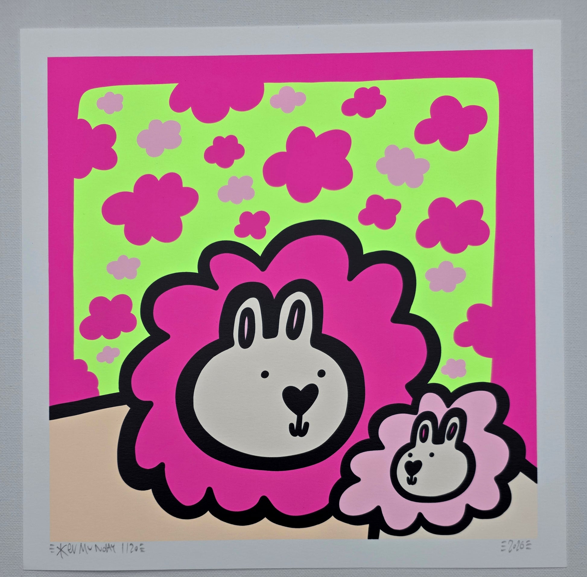 Cloud Lions - Neon Giclee Print