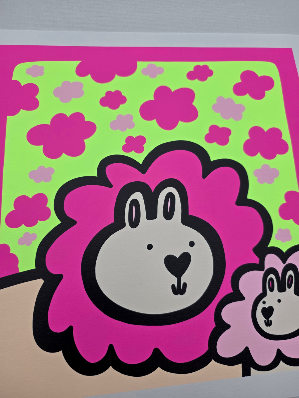 Cloud Lions - Neon Giclee Print