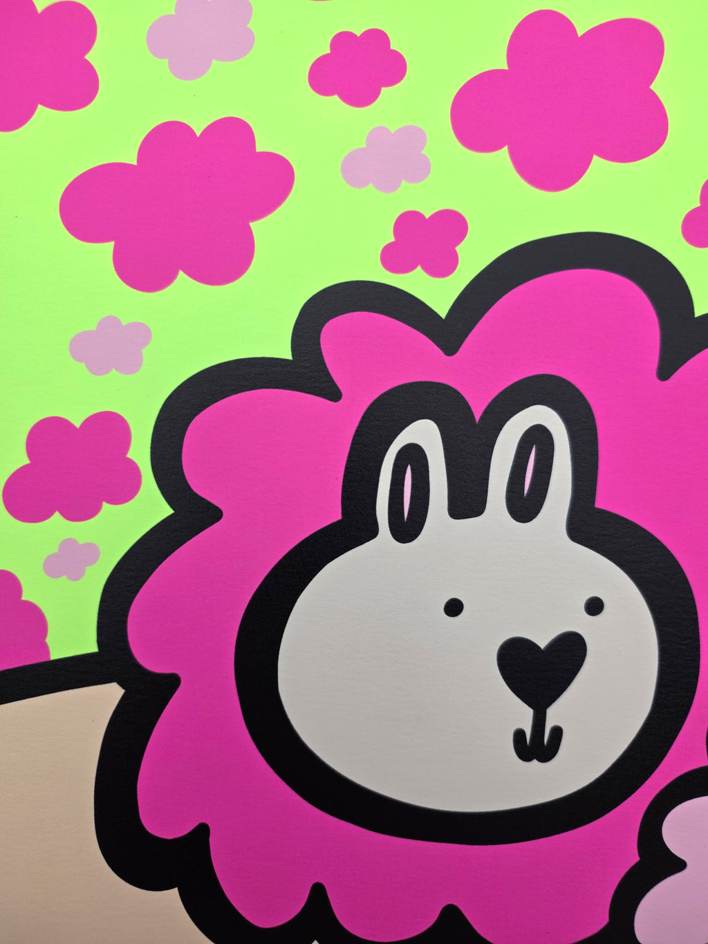 Cloud Lions - Neon Giclee Print