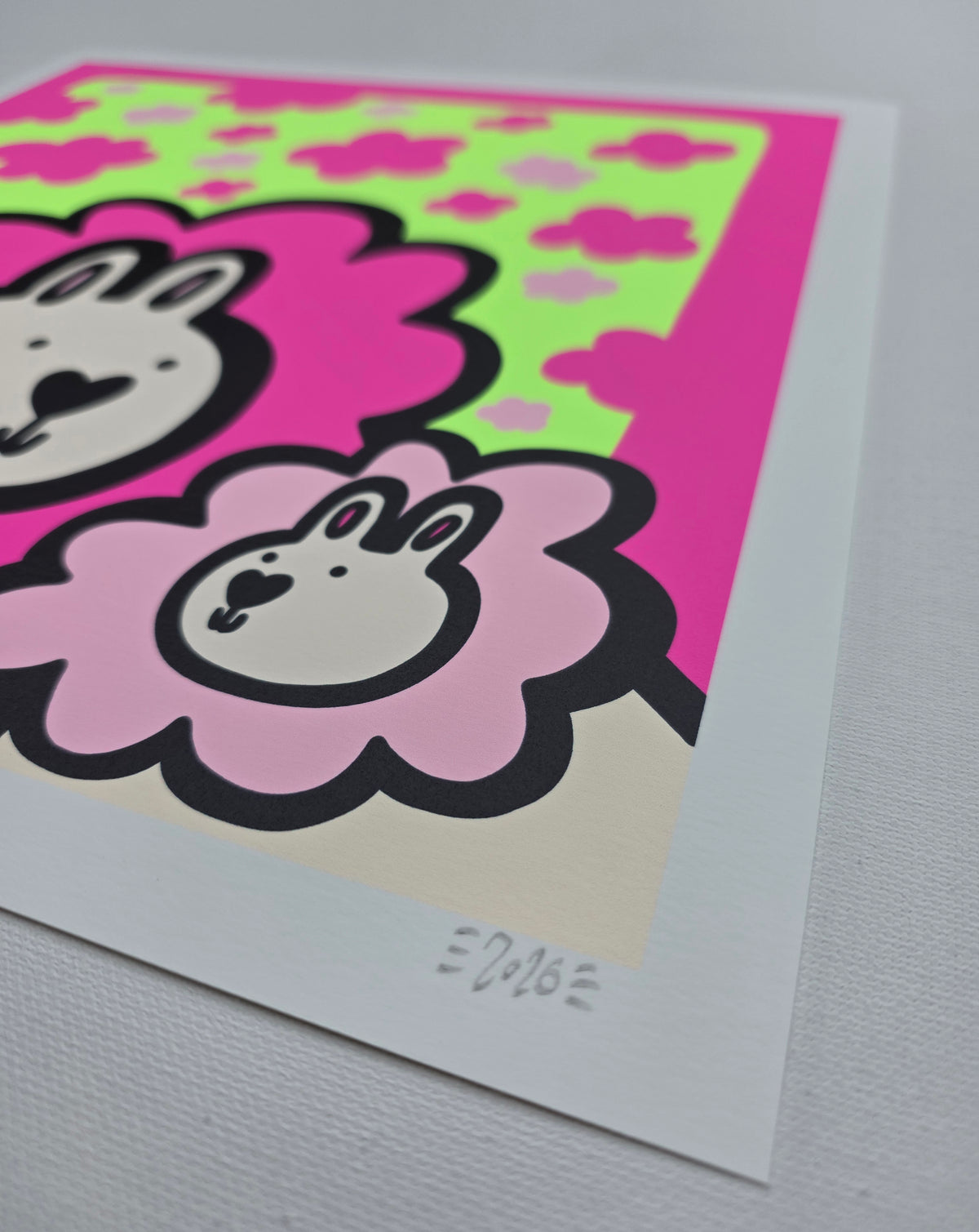 Cloud Lions - Neon Giclee Print