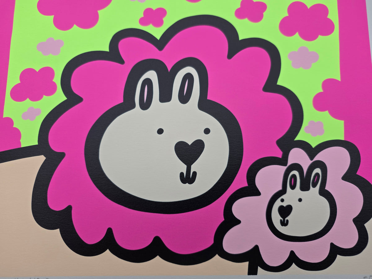Cloud Lions - Neon Giclee Print