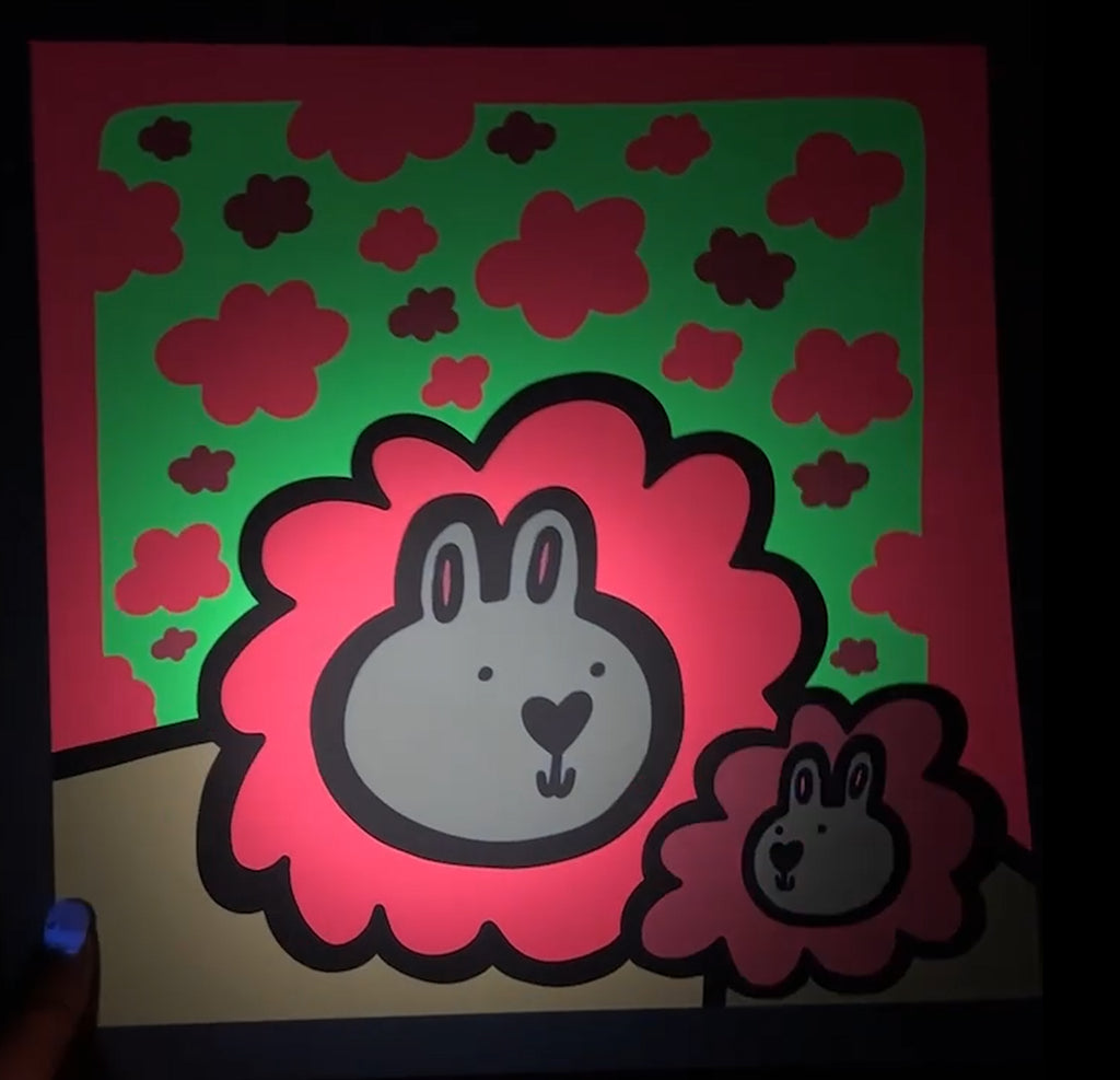 Cloud Lions - Neon Giclee Print