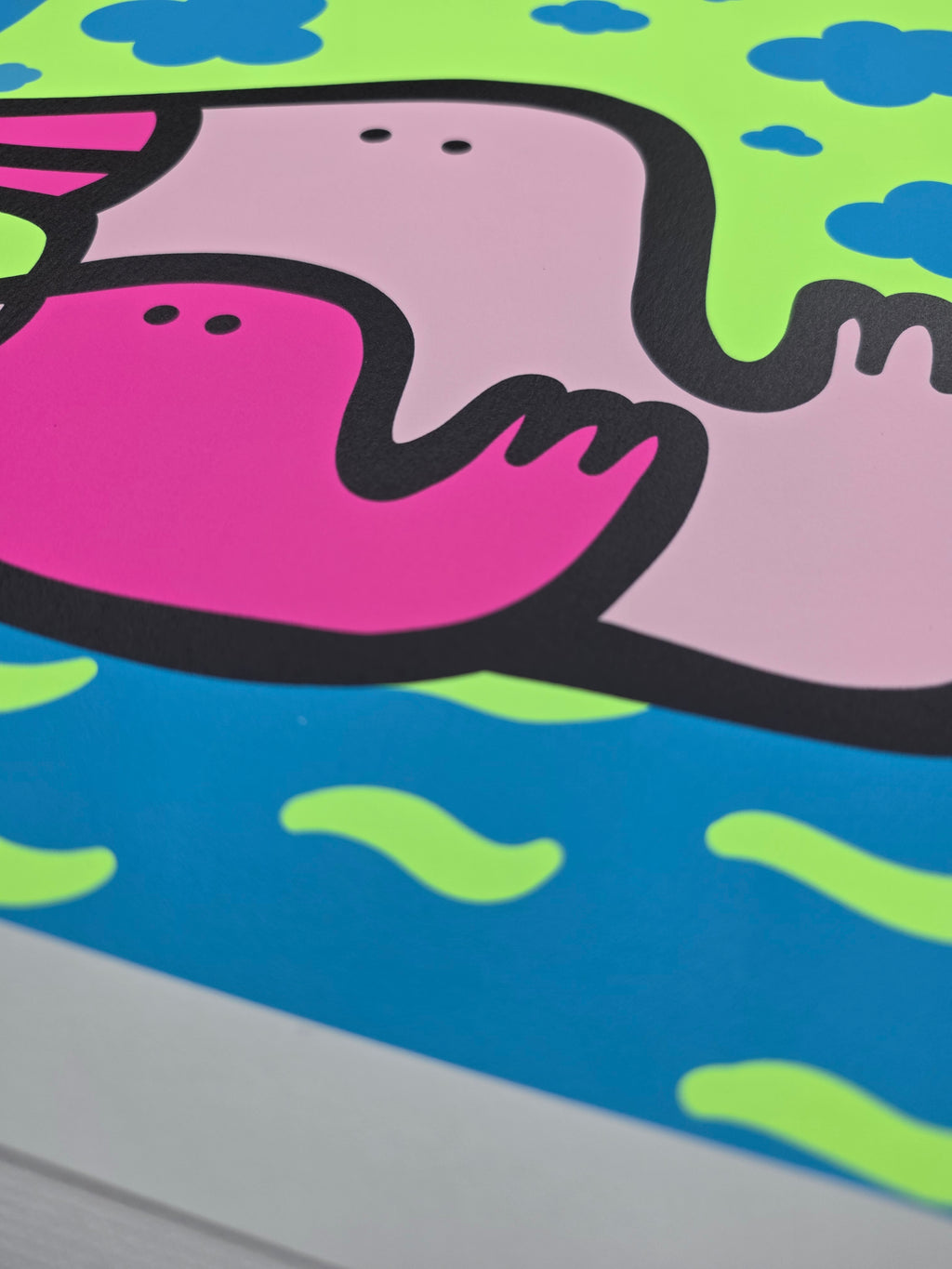 Swimming Lesson - Neon Giclee Print