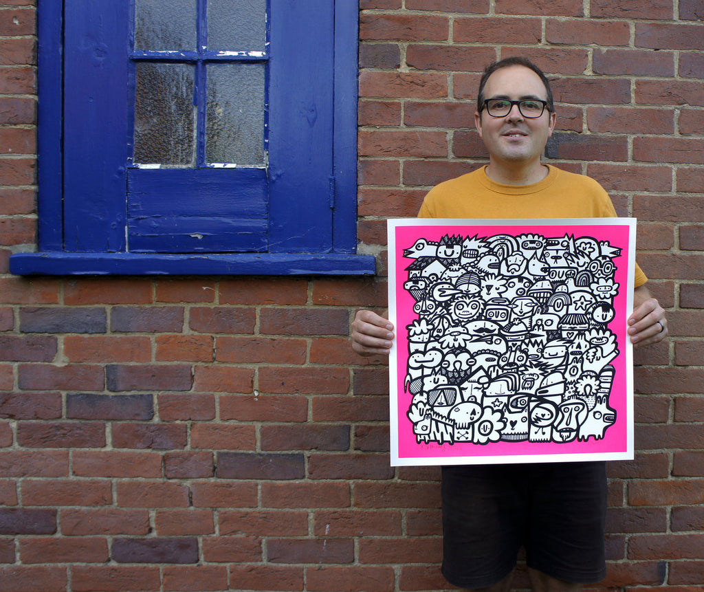 The Nation - Screen print - Neon Pink
