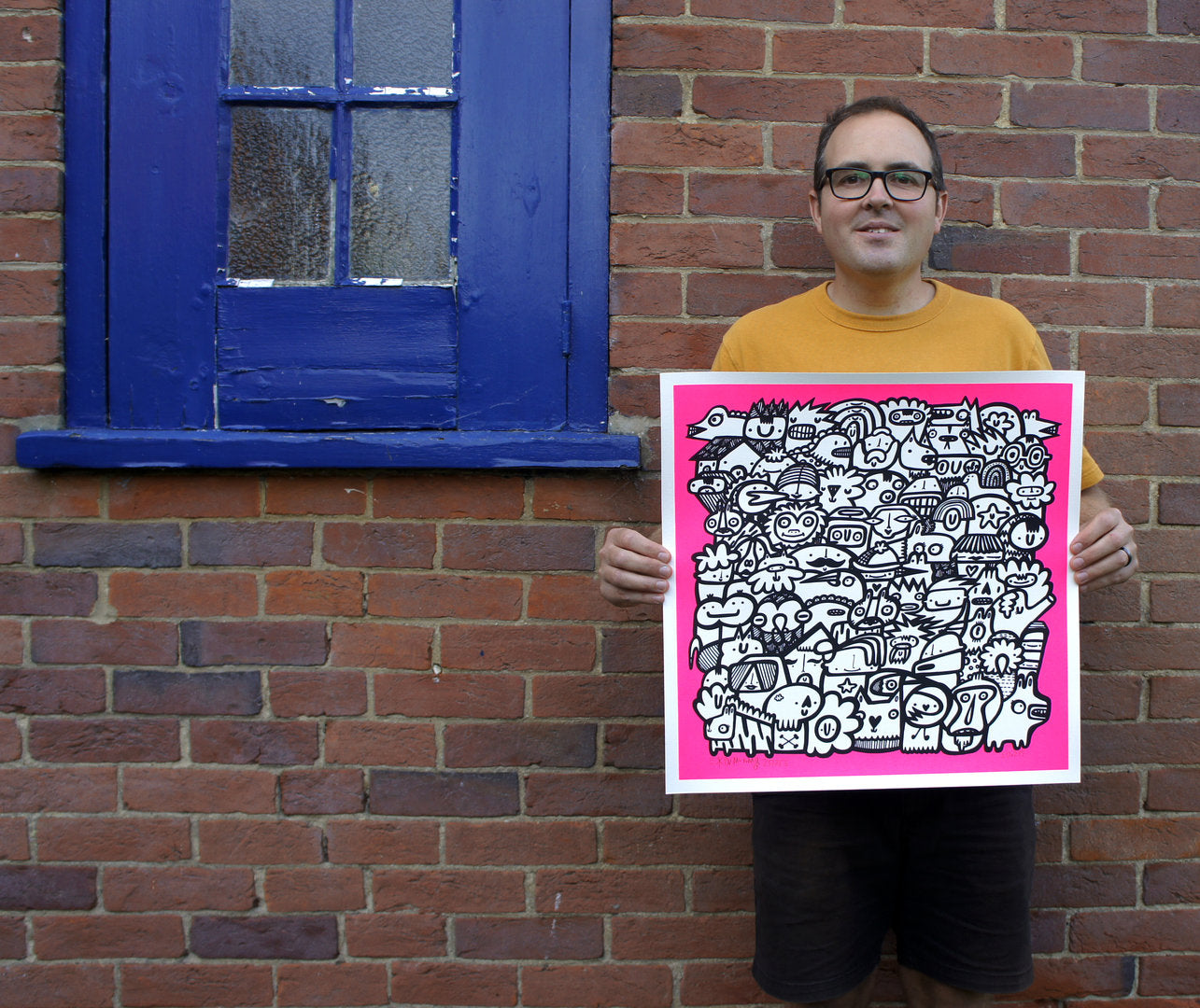 The Nation - Screen print - Neon Pink