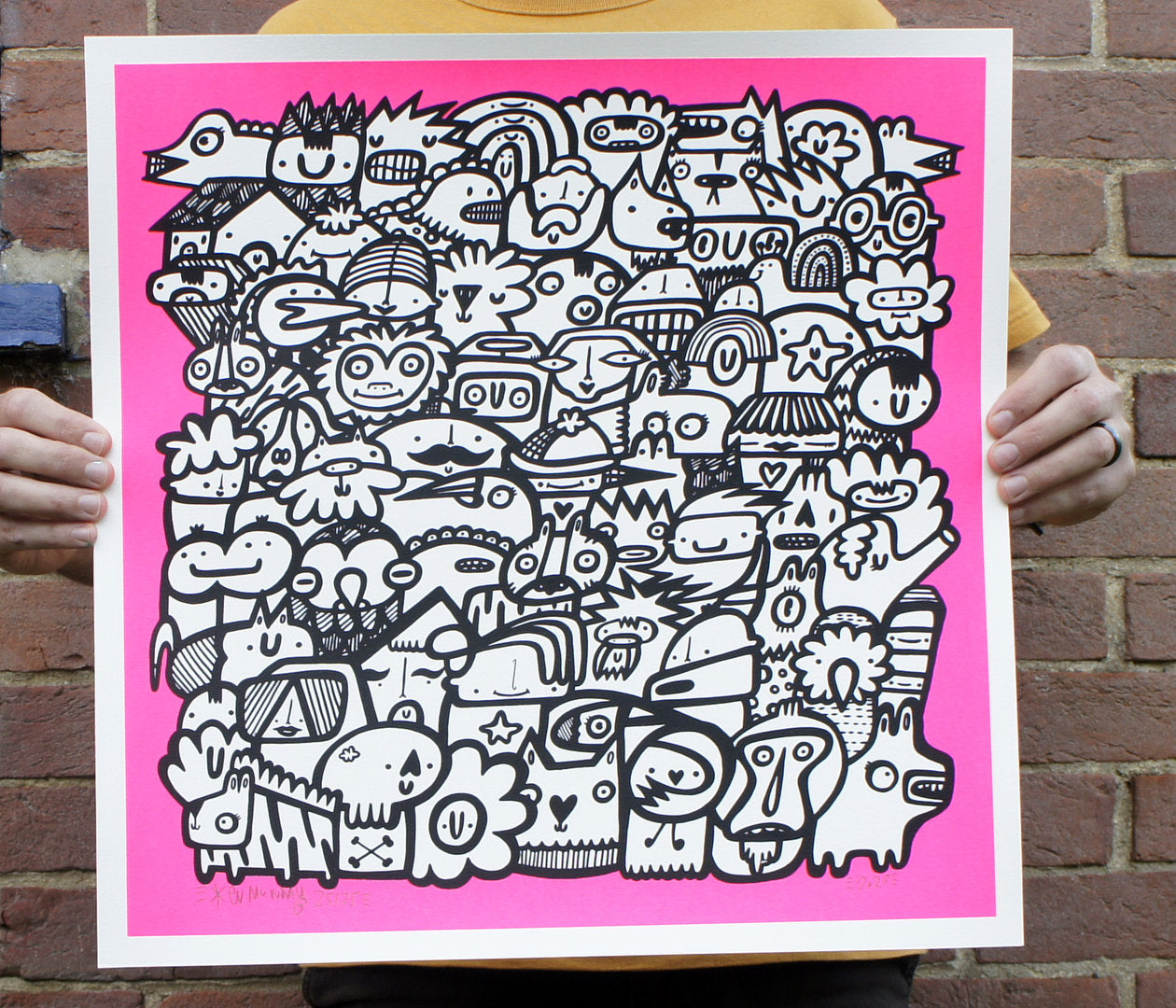 The Nation - Screen print - Neon Pink