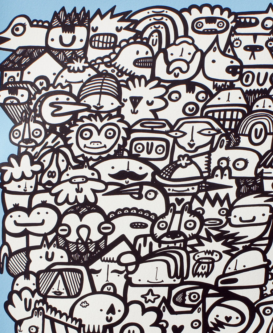 The Nation - Screen print - Sky Blue