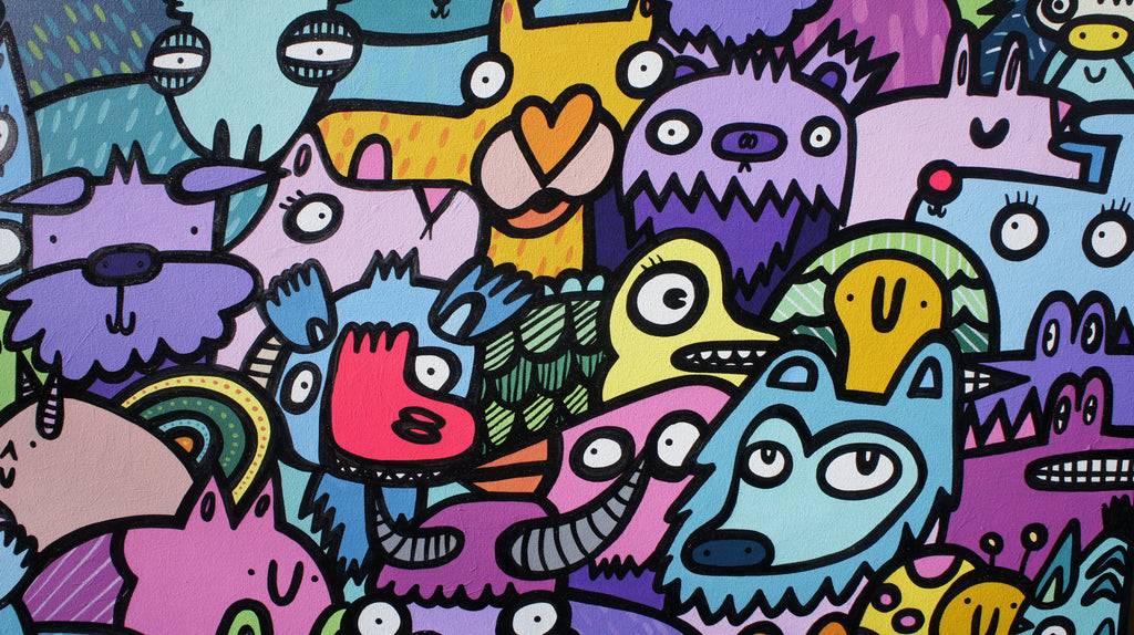 Flock of Beasts - Original painting
