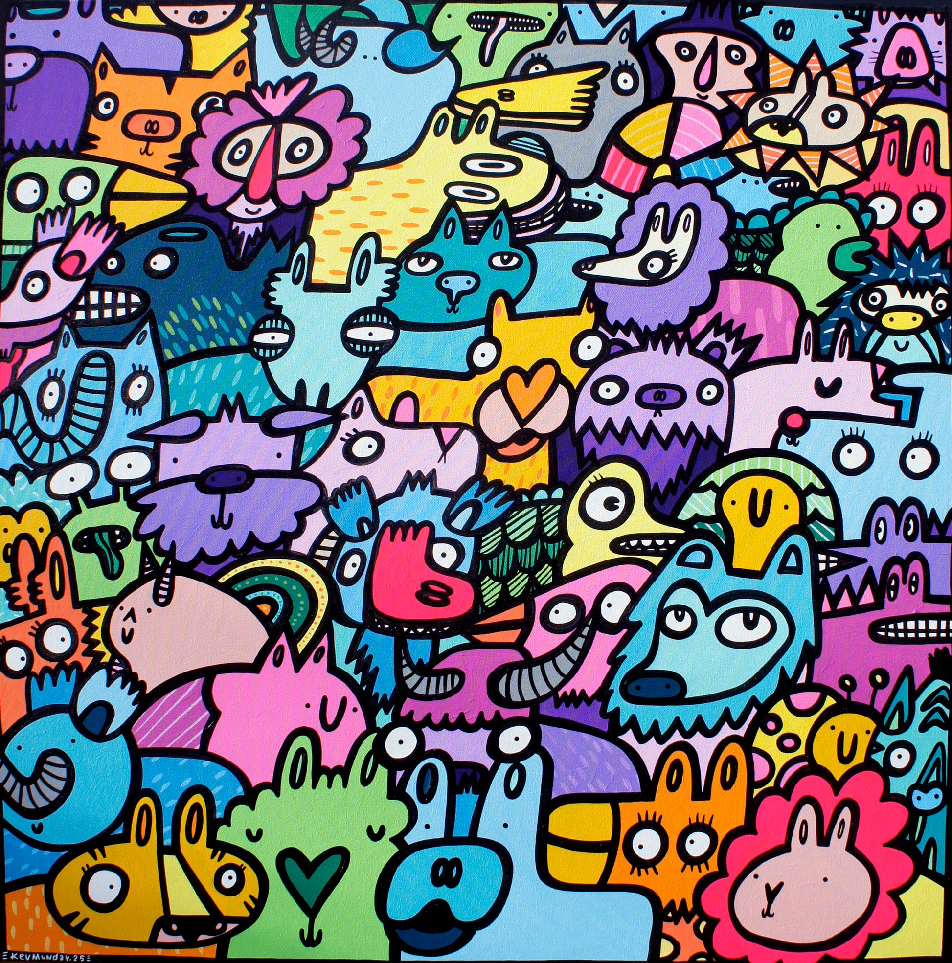 Flock of Beasts - Original painting
