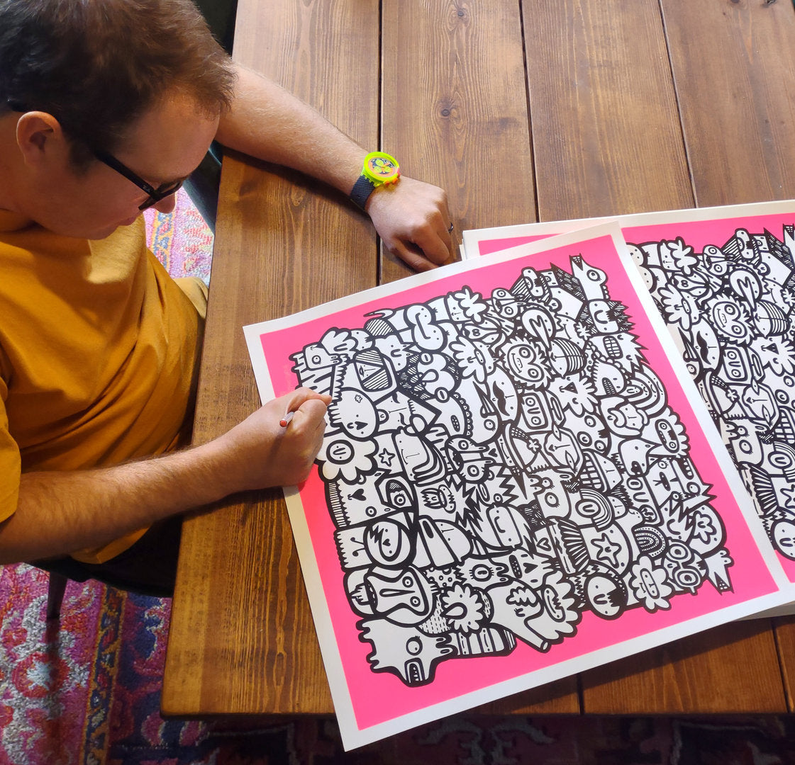 The Nation - Screen print - Neon Pink
