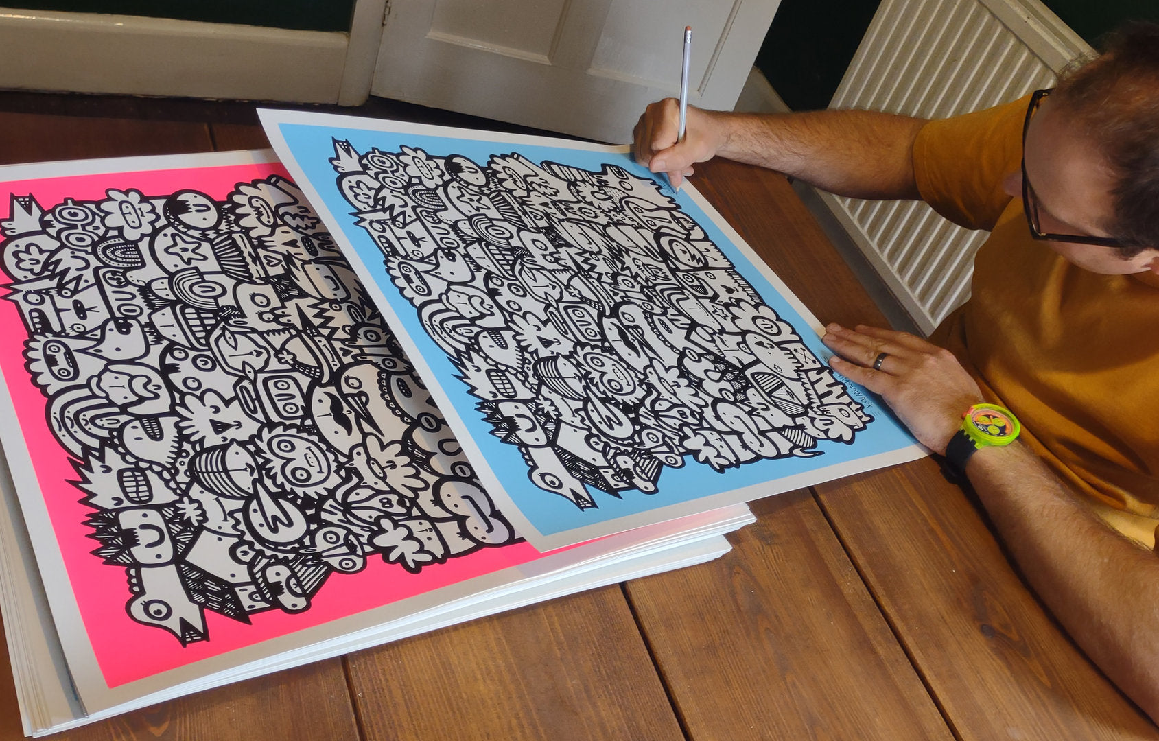 The Nation - Screen print - Sky Blue