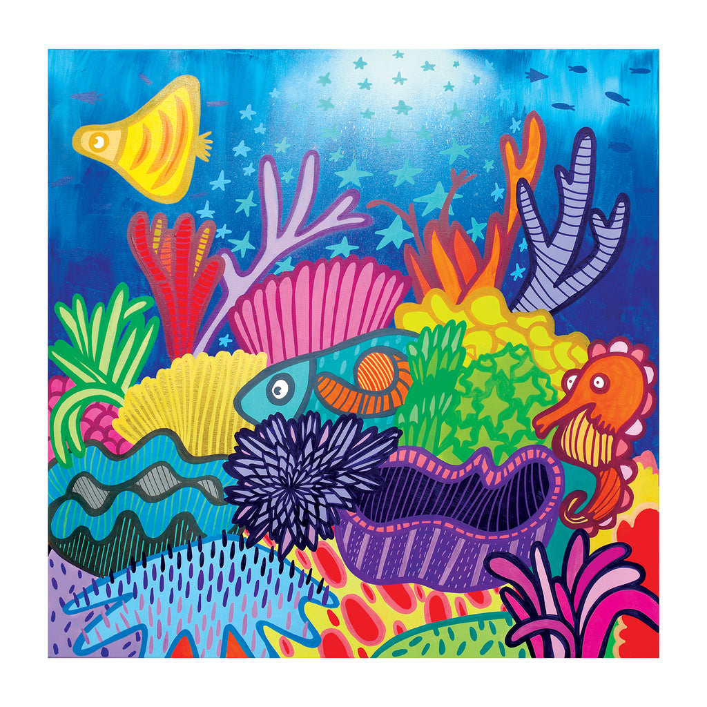 Starlit Reef - Textured Giclee Print