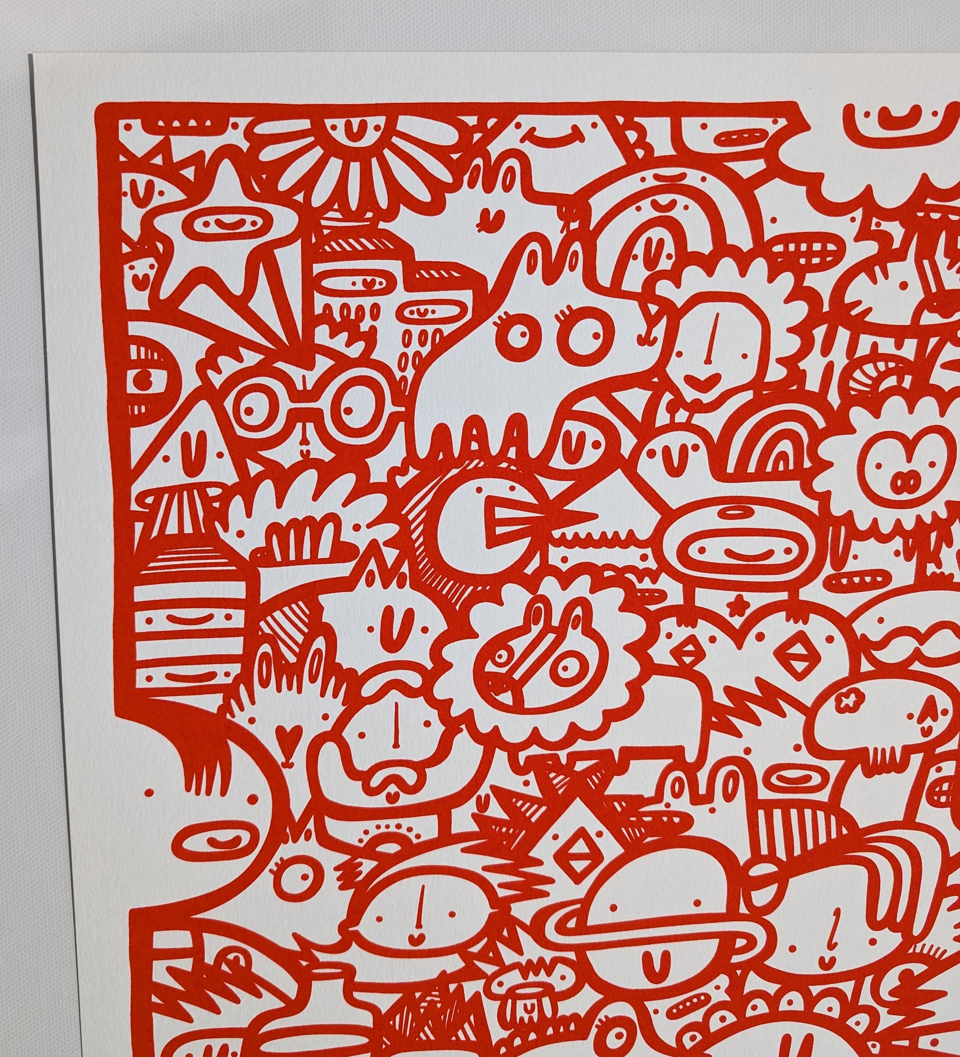 We're All Here - Screen print - Red