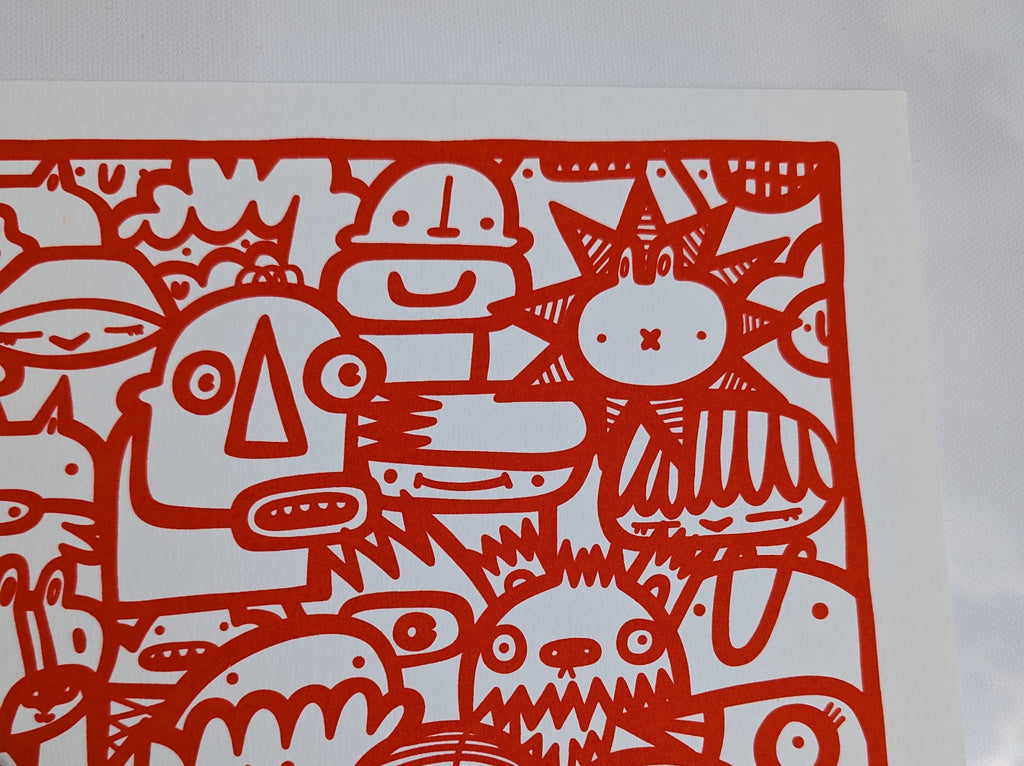 We're All Here - Screen print - Red