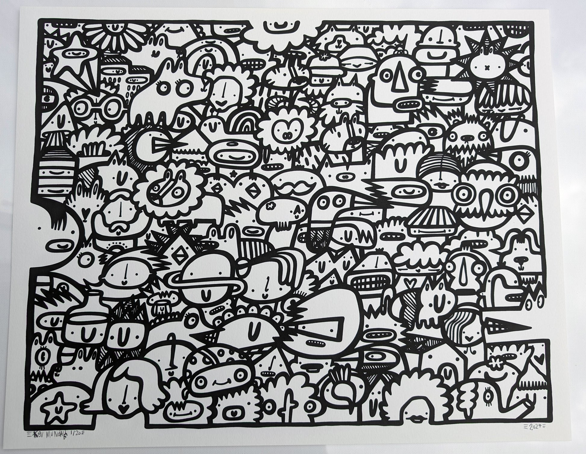 We're All Here - Screen print - Black