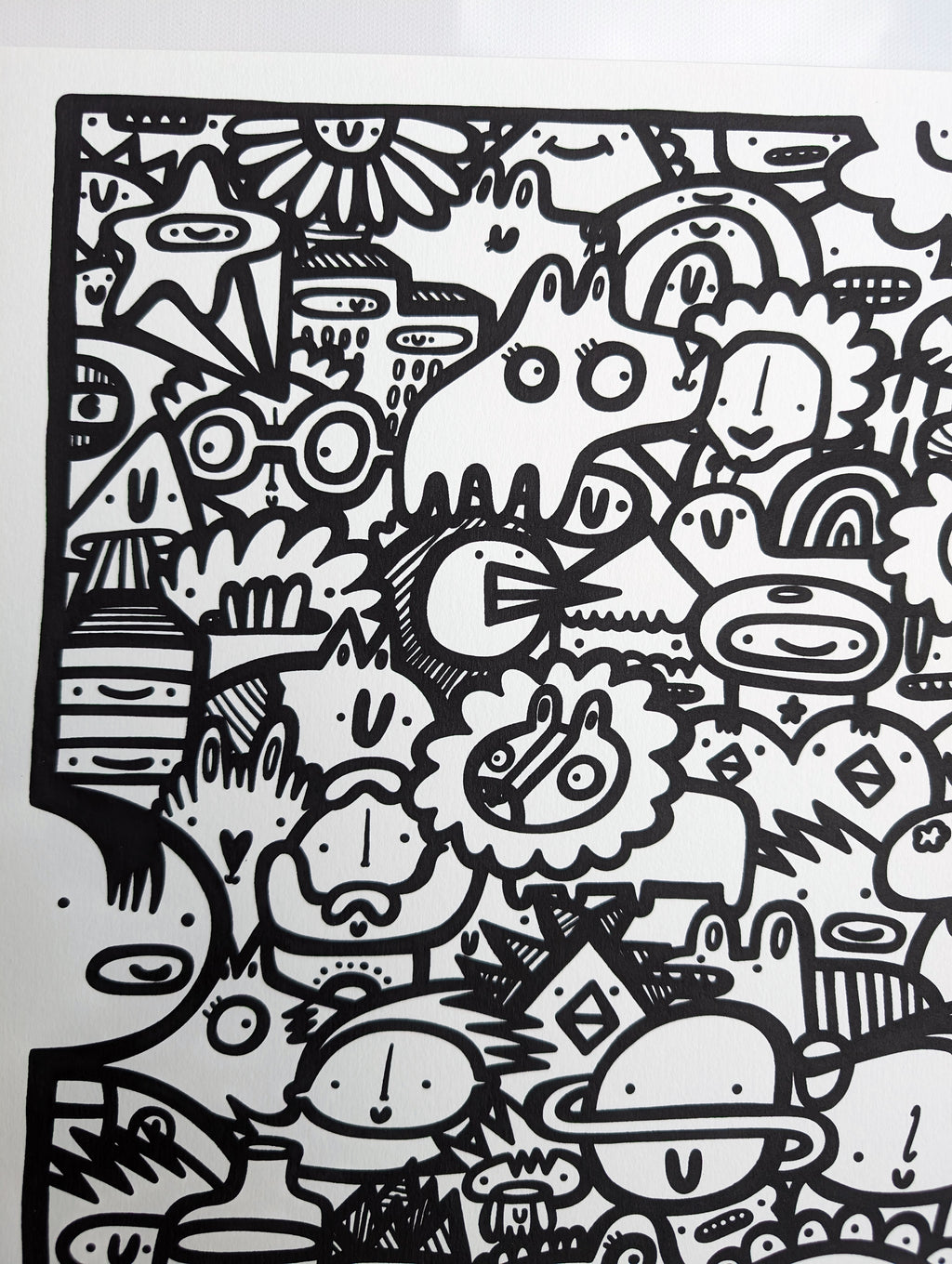 We're All Here - Screen print - Black
