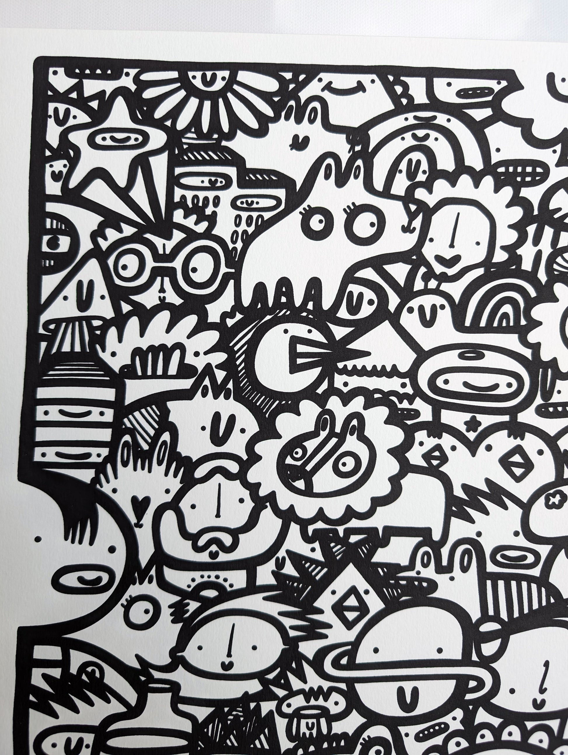 We're All Here - Screen print - Black