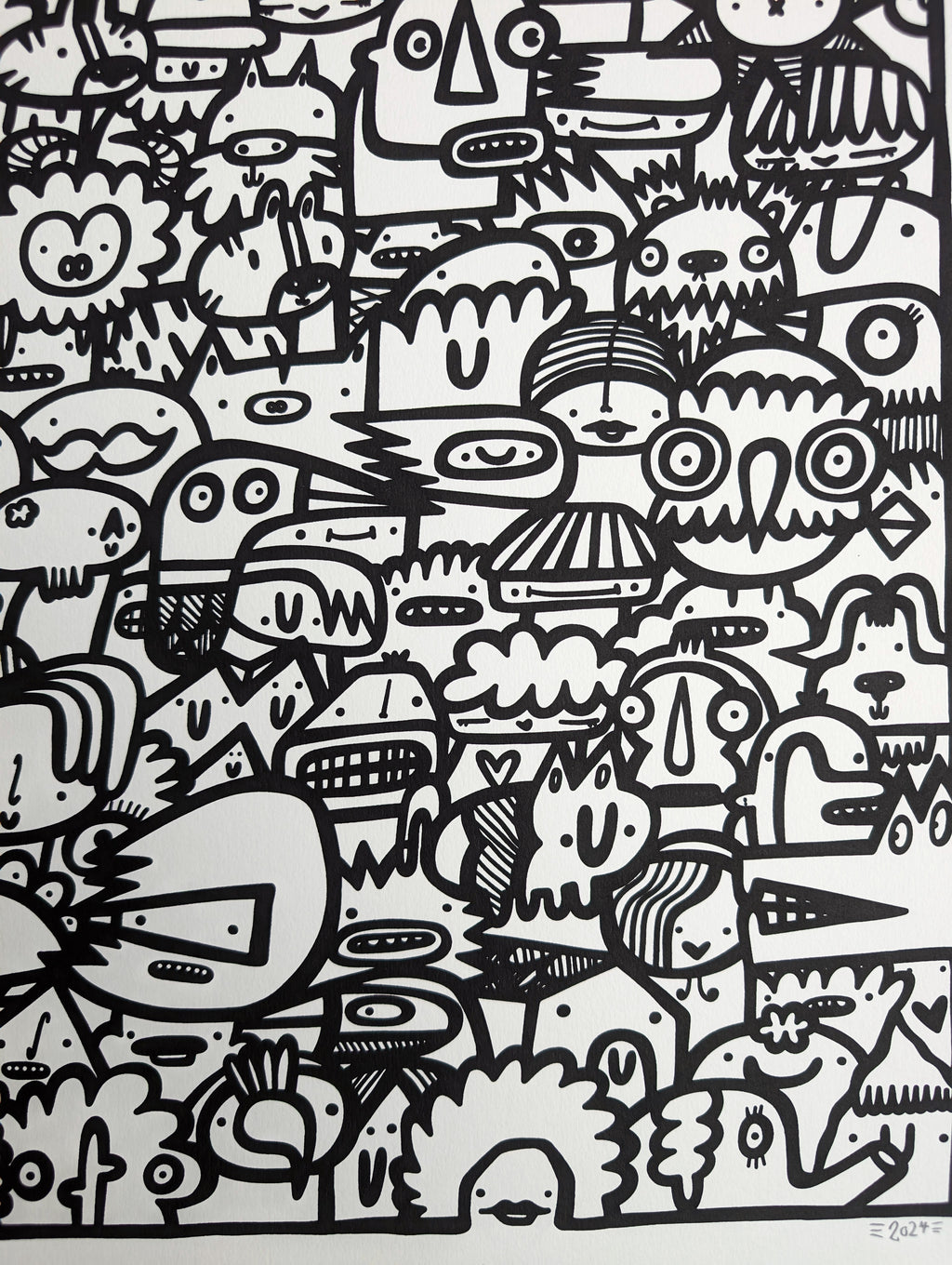 We're All Here - Screen print - Black