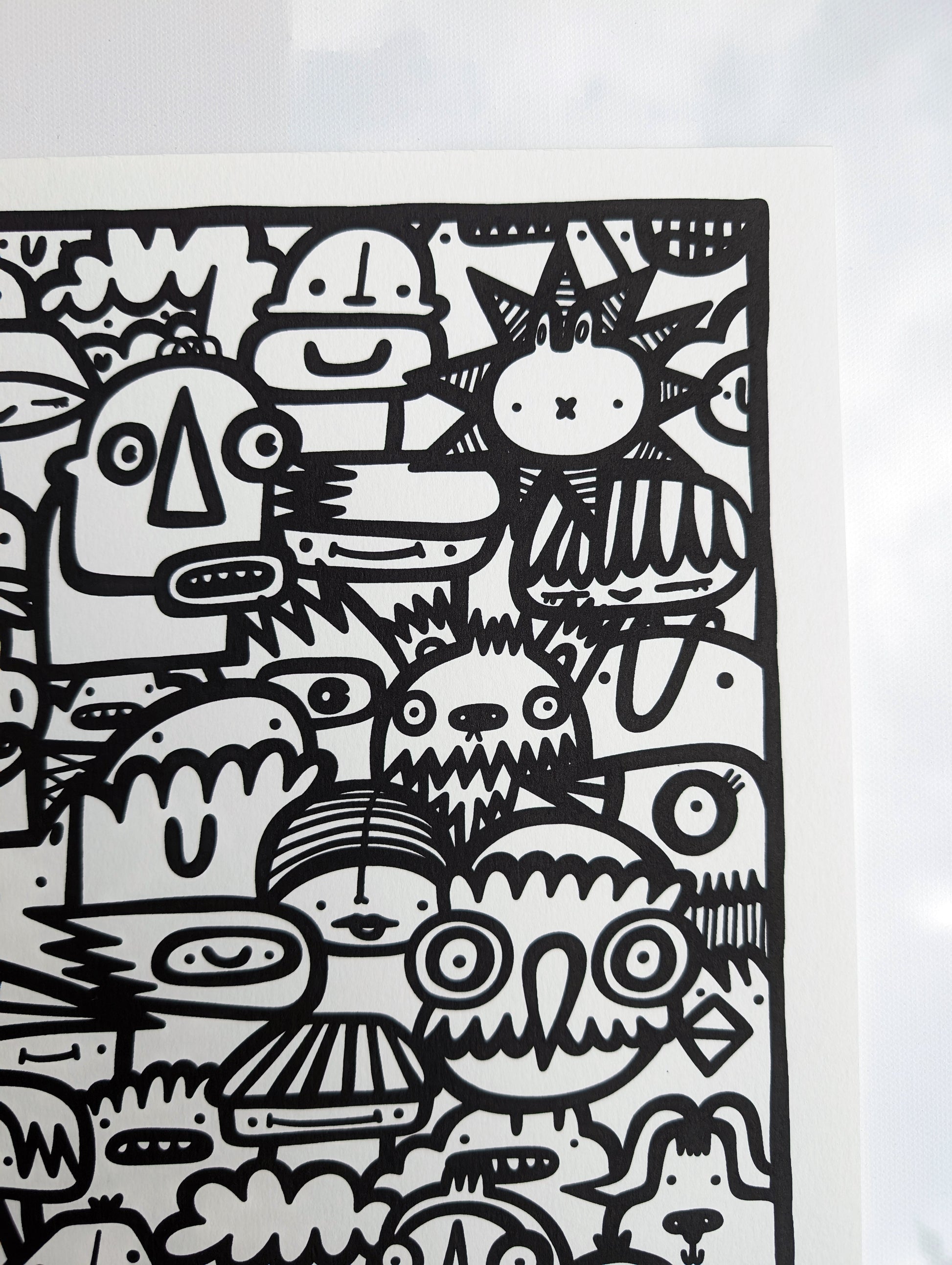 We're All Here - Screen print - Black