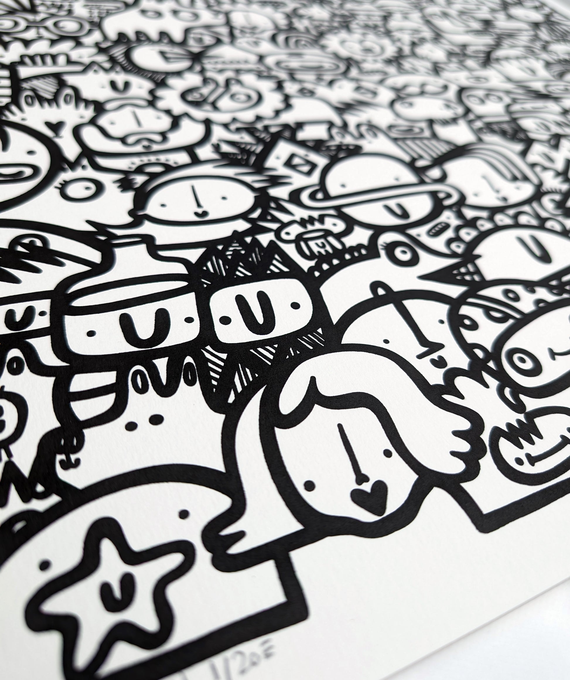 We're All Here - Screen print - Black
