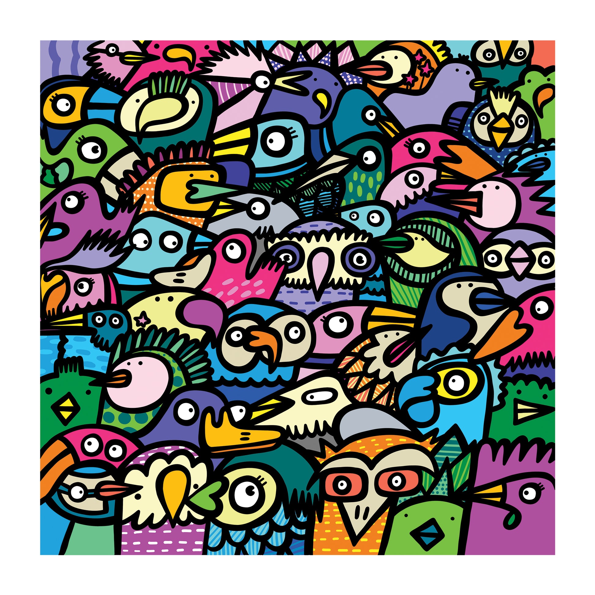 All The Birds - Textured Giclee Print