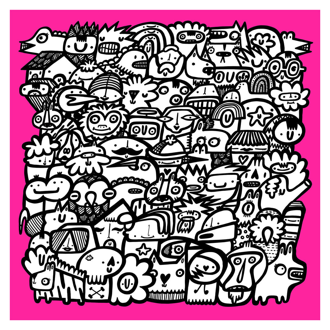 The Nation - Screen print - Neon Pink