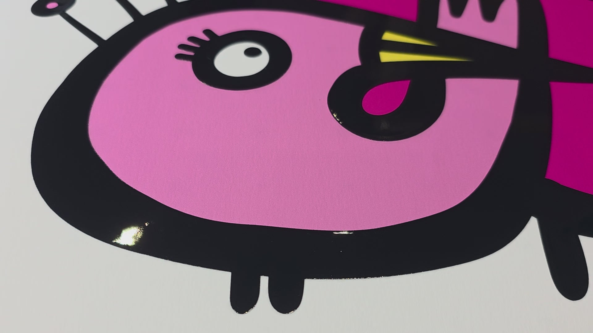 Two Flamingos - Textured Giclee Print