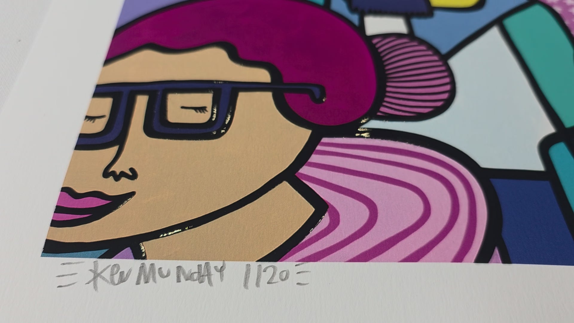 Happy To Be Here - Textured Giclee Print